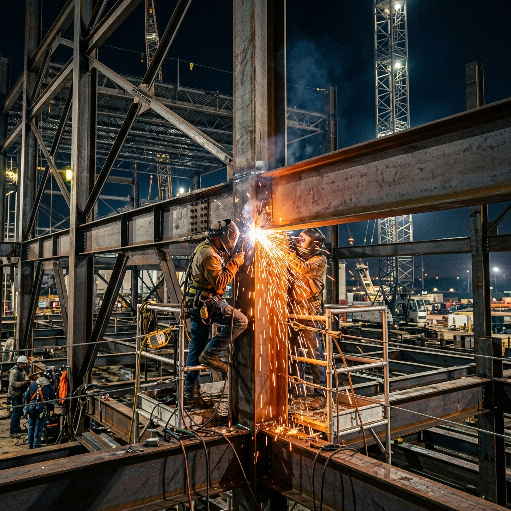 Structural steel fabrication